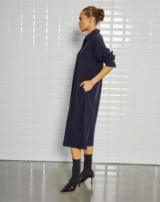 Joline WBL Midi Kjole - Midnight Blue